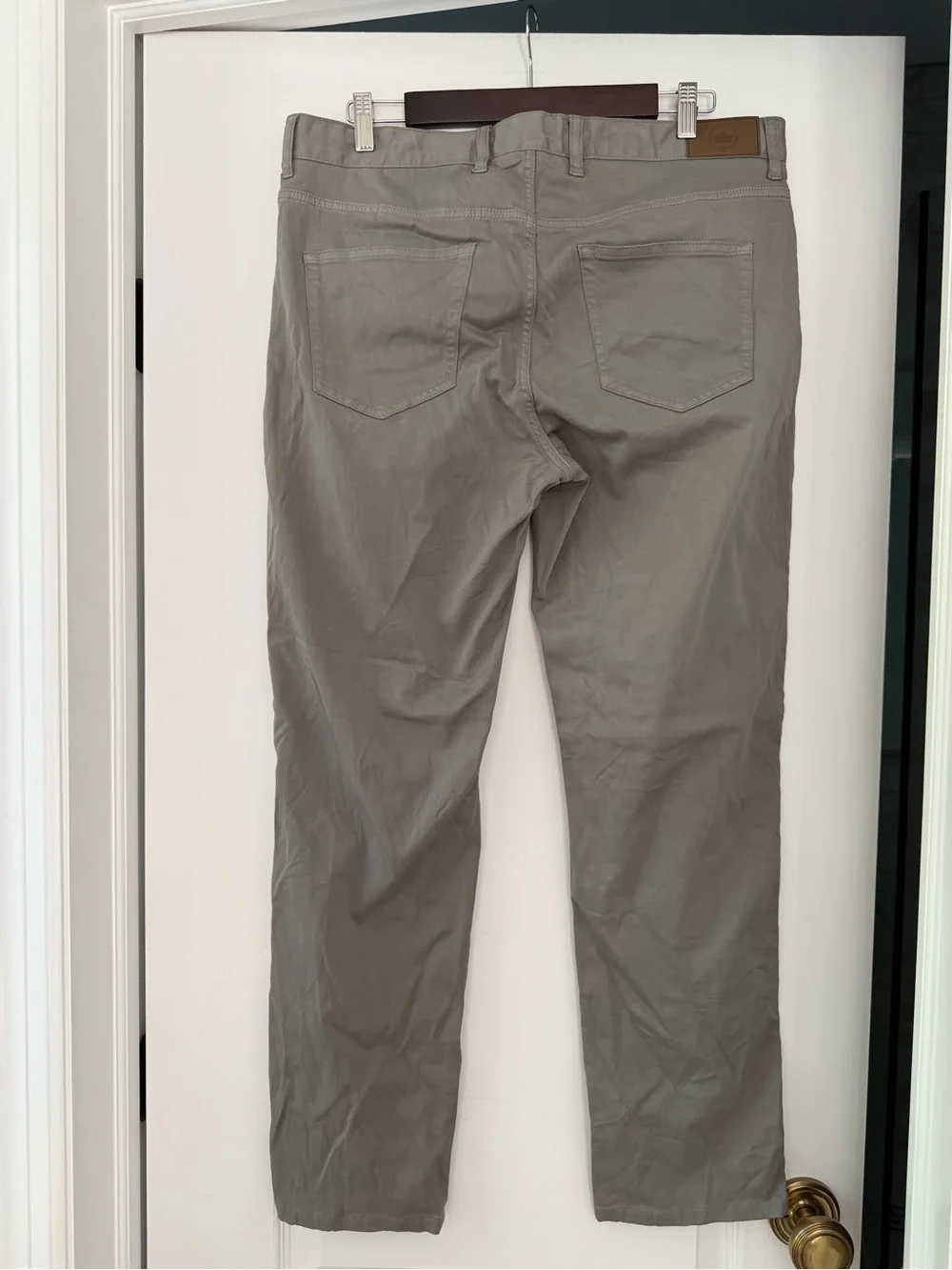 Peter Millar Crown Collection Sateen Stretch Pants Gray 35x30